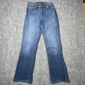 Tommy Hilfiger Womens 4R Straight Leg Jeans Dark Wash Stretch Denim 418506